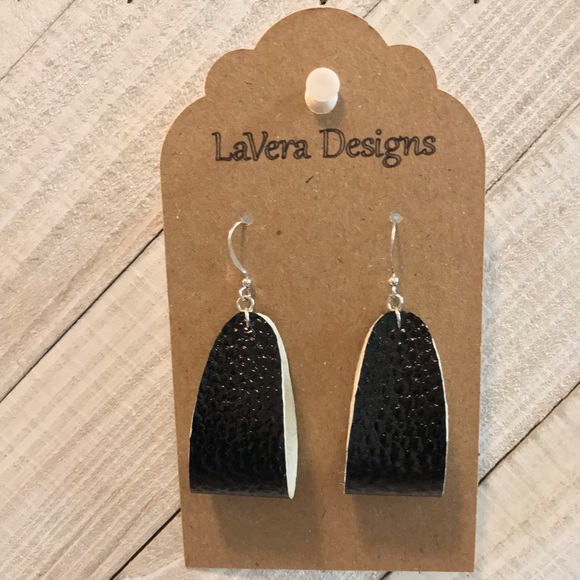 Faux Leather Earrings - Picture 1 of 2